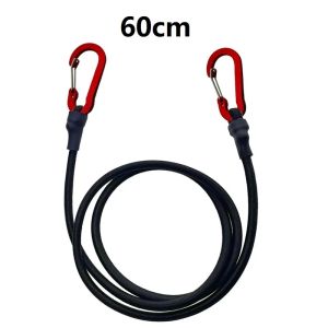 Heavy Duty 8mm Bungee Cords Latex Elastic Tie Strap With Aluminum Carabiner Hooks For Camping Tent Luggage Packing Ropes