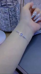 Vòng tay bạc Silver lắc tay đá mặt trăng Moonstone Lắc tay bạc đính đá cá tính trang sức nữ cao cấp ý 925 Lắc tay bạc Phúc Minh đá có đính thể điều chỉnh Vòng tay bạc Lắc tay bạcđính đá cá tính White S925 Subtle Bracelet Silver Bạc cao cấp