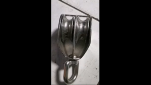 Twin Industrial Stainless Steel Double Wheel Swivel Pulley 50-100mm Grade 304 Industrial Swivel Block