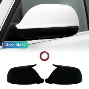 Black for Audi Q5 8R Q7 4L SQ5 Side Mirror Cover Caps 2009 2012 2013 2014 2015 2016 Door Wing Rearview Replace Glossy Shell Case