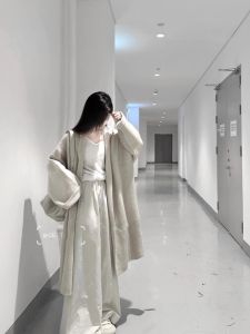 2024 Early Autumn New Long Sleeve Knit Cardigan Womens Casual Chic Korean Style Sweater Jacket for Fall and Winter