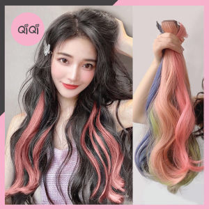 Kẹp high light tóc giả xoăn nhuộm Ombre nhiều màu Hàn Quốc QiQiShop