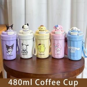 480ml Cangkir Kopi 316 Stainless Coffee Cup / Botol Anti Bocor Anti Tumpah