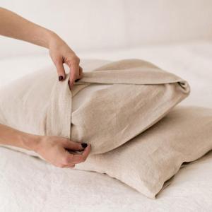 XIANMANNING | Linen Plain Pillowcase Set of Two