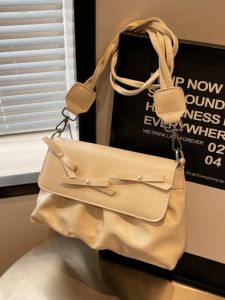 Túi Đeo Vai Nữ Mùa Hè 2024 Túi Đeo Chéo Mây Xếp Ly Thắt Nút Bướm Túi Đeo Hông Một Bên Vai Thời Trang Phù Thủy Túi Da PU Mềm