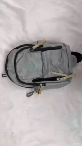 VIVIBAGS#4066 FASHIONS BAG CROSSBODY SLING OXFORD CLOTH NYLON MULTI-LAYERS WITH LONG ADJUSTABLE STRAP BAG