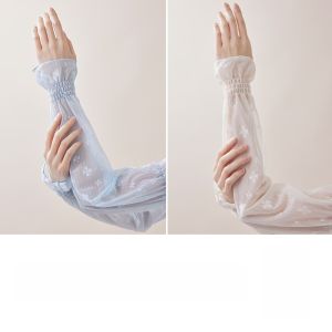 Miiow | Lace Ice Sleeve Womens Loose Breathable UV Protection Sunscreen Arm Covers Driving Outdoor Commuting Spring Summer New Arrival