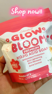 GLOW BLOOM Premium Kojic Acid Soap by Shantahl 3s per pouch