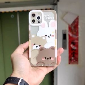 DEAMOR Casing Oppo A3S Softcase Silikon Anti Shockproof Character Cute Milky Bear