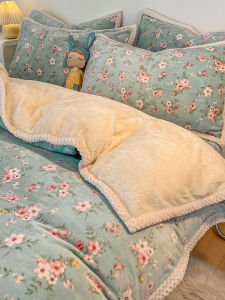 Kiss Dear | Thick Warmth Wool Flannel Bedding Set