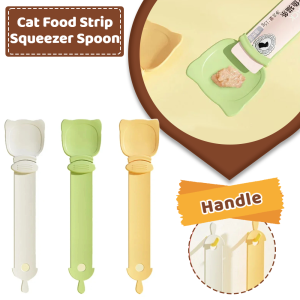 Cat Strip Spoon Squeeze Lick Feeder Wet Food Spoon Cat Kitten Snack Scoop Portable Cat Food
