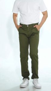 Wellways Celana Chino Panjang Pria Premium Slimfit (Black Green Army Darkgrey Navy Cream Mocca chinos cinos)