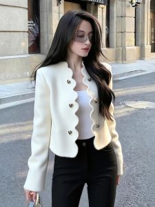 QFN | Design Gentle White Cardigan Blouse