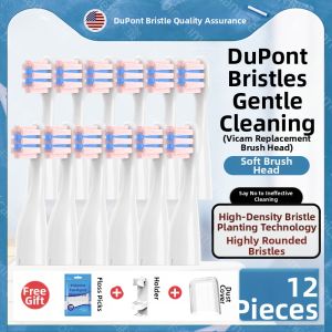 Fivemore Compatible Darlie Black Child Electric Toothbrush Head Replacement Soft Bristles Baby Teeth Cleaning Oral Care