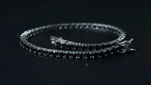 KNOBSPIN Black Moissanite Tennis Bracelet 925 Sterling Silver Plated 18k White Gold Bracelet for Women Man Hip Hop Party Jewelry moissanite bracelet