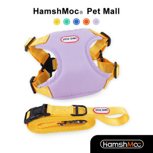 HamshMoc Adjustable Dog Harness And Leash Set Anti-Pull Soft Pet Harness Breathable Durable Dog Lead Rope With Easy Control Handle For Dogs