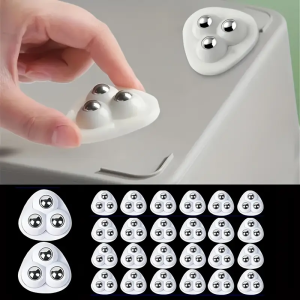 6 Cái 360 °   Bánh Xoay Có Vòng Bi Không Gỉ Bánh Xe Dính Cho Nhà Bếp & DIY Bánh Xe Đựng Đồ Nội Thất Nhỏ Gọn Và Chắc Chắn Dễ Dàng Lắp Đặt