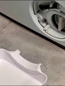 iLMH Washing Machine Drain Tray Leakproof Water Collection Design Prevents Floor Overflow During Filter Cleaning Laundry Tool