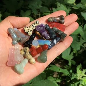 1/5 ชิ้น ของขวัญสําหรับครอบครัวคริสตัลควอตซ์ธรรมชาติหินแกะสลักหญิงของเล่นหัตถกรรมคริสตัลสร้างสรรค์อุปกรณ์เสริม Lucky Stone