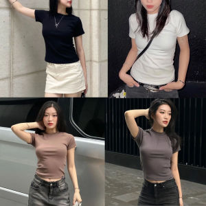 Áo Thun Baby Tee Body Trơn Cổ Tròn Tay Ngắn Dáng Ôm Siêu Co Giãn Có Size Đại 65kg Ulzzang- MM Hồng Nhi Store