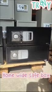 TRENY Safety Box Security Safes Home Office Safe Box Money Box Burglary Safe Box All Steel Digital Electronic Keypad Lock Anti-thief Box Currency Jewelry Safe Box