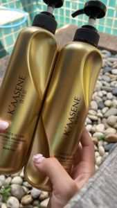 ทรีทเม้นท์ เคราติน KAASENE เคราติน เคลือบแก้ว ผมนุ่นลื่ม มีน้ำหนัก ไม่พันกัน ฟื้นฟูบำรุงผมเสีย ผมทำสี กลิ่มหอม สีทอง เนื้อครีมเข้มข้น