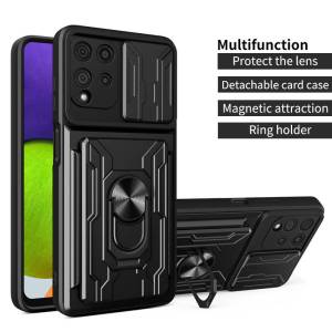 Armor Case For Motorola Mote EDGE 30 40 Pro 20 Lite Ultra 5G Neo EDGE 50 Pro Plus Casing with Slide Card Slot（Wallet Cases）/ Magnetic Car Holder Ring Cover