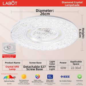 SAINAHEPAN | Full Spectrum Crystal Disk Light E27 Socket