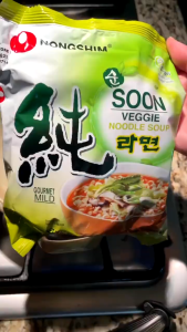 (Thùng 40 Gói) Mì Chay SOON VEGGIE RAMYUN NONGSHIM 120gr "4 KHÔNG"
