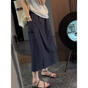 This Year Popular Hot-Selling Product Cropped Culottes Womens Summer Thin Loose Slimming Work Clothes A- line Split Casual Loose Pants