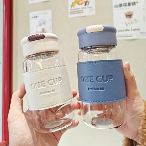 High Appearance Handheld Glass Cup With Tea Separation