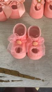 FR-P615 Kaos Kaki Pendek Bayi Perempuan Motif Renda Bunga Pita / Kaos Kaki Anak Perempuan Lucu / Kaus Kaki Pita Baby Sock Import