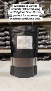 (Kapeng Barako) Batangas Liberica: Fine Ground 250g Dark Roast Coffee |  For Espresso Machine and Mokapot