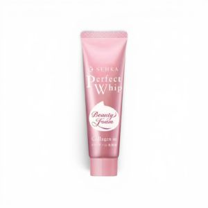 Senka Perfect Whip Beauty Foam tubes in six colors: Fresh White Clay Acne Care Berry Bright and two others. Buy 1 Get 1 Free offer.