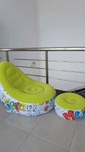 Outdoor PVC Flocking Inflatable Air Sofa: Comfortable & Weather-Resistant