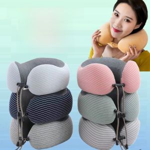 หมอน U-Shaped Memory Foam Neck Support หมอนนอนแบบอเนกประสงค์ หมอนเดินทาง หมอน U-Shaped ซักได้ หมอนทรง U บรรจุภัณฑ์แบบมีโลโก้