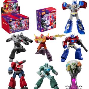 BLOKEES Transformers SHINING VERSION V05 OPTIMUS PRIME MEGATRON QUINTESSON HOT ROD PERCEPTOR LED Lights Action Figure Assembly