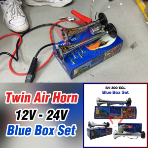 SK-300-EGL - 12V 24V Universal (HORN UDARA) Twin Air Horn/Super Loud/High Frequency/Dual Trumpet Truck/Lorry/Bus SCANIA/VOLVO