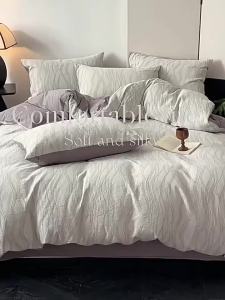 Kiss Dear | Bộ Đồ Chăn Ga Gối Bằng Cotton Jacquard Ba Lớp