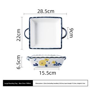 JUSU | Creative Ceramic Baking Dish for Microwave and Oven
