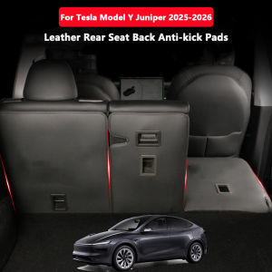 For Tesla Model Y Juniper 2025-2026 Rear Seat Back Cover Leather Backrest Protector All Weather Split Cargo Liner Anti-dirty Pad