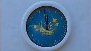 Jam Dinding Islamic 05 Kaligrafi Muslim Islam Modern Aesthetic Silent 30cm