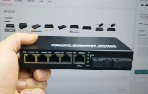 POE switch 4 POE 2 fiber 2F5GE Gigabit Ethernet switch media converter Fiber Optical UPlink Port 10/100/1000M 65W 52V1.25A