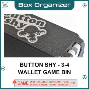Button Shy - 3-4 Wallet Game Bin Board Game Box Organizer Insert