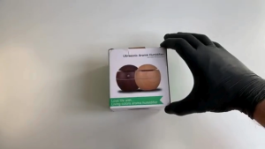 Mini Wood Grain Humidifier with Soft LED Light – 130ml Natural Look Compact Design