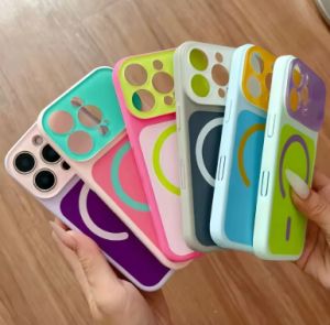 Magnetic Wireless Charge Phone Case For iPhone 17 16 15 13 14 Pro Max 12 11 Large Window Lens Protection Back Cover