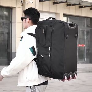 SKYLUX Trolley Bag Travel Bag Mens Large Capacity Expandable Folding Oxford Cloth Waterproof Portable Short Distance Female Student Luggage Bag