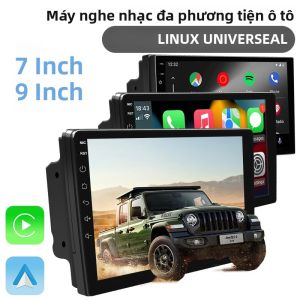 Đầu CD Xe Hơi Hippcron 7/9 Inch 2 DIN Hỗ Trợ Không Dây Carplay Và Android Auto Màn Hình IPS Đầu Phát Đa Phương Tiện Với Chức Năng Mirror Link USB AUX Bluetooth