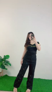 ชุดเซ็ตแฟชั่นหน้าร้อน  ดีไซน์เก็บหุ่น