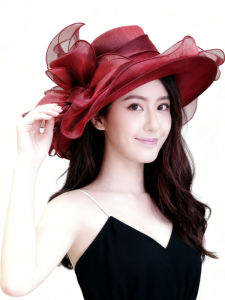 Elegant Foldable Sun Hat for Women Summer Travel Wide Brim Stylish Sunshade Cap Breathable OEKO-TEX Certified Plant Floral Pattern